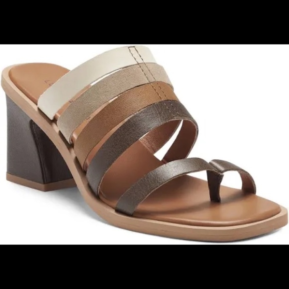 Lucky Brand Bazzra Sandal Heels Size 8.5 - Picture 1 of 7